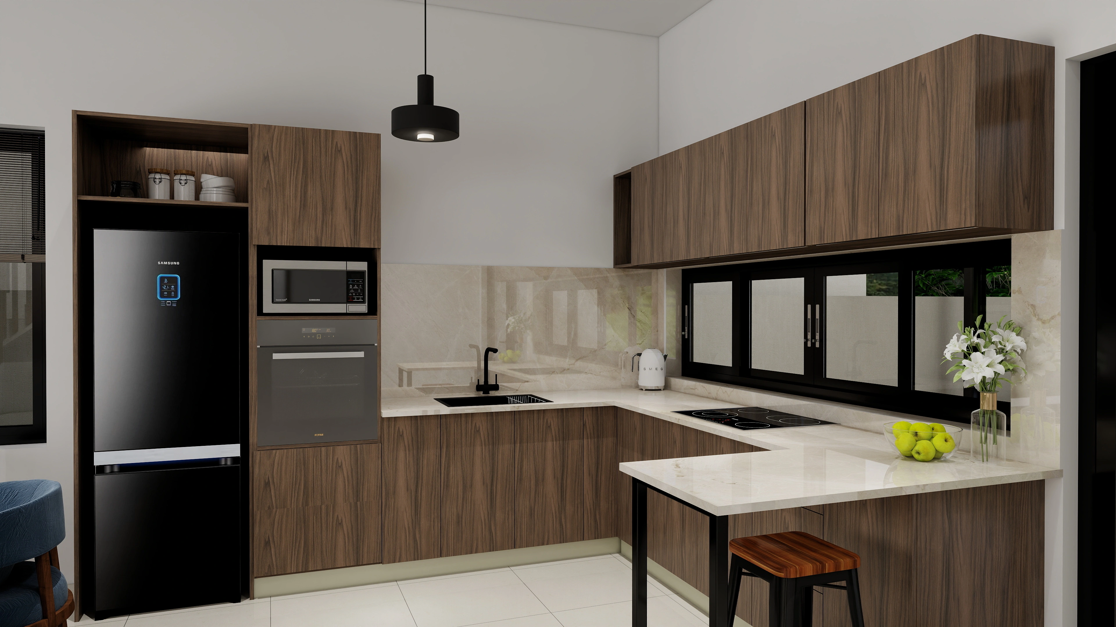 Pereybere modern kitchen with island